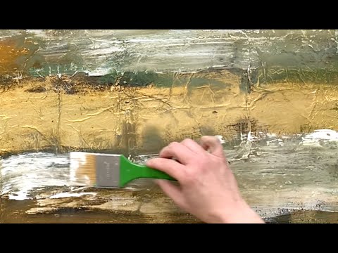 Видео: Текстура ЗОЛОТАЯ ФОЛЬГА - ДЕМО - абстрактная живопись