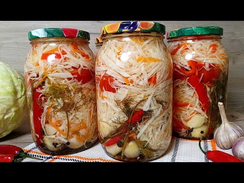Видео: Маринованная Капуста с Помидорами. Бабушкин Рецепт