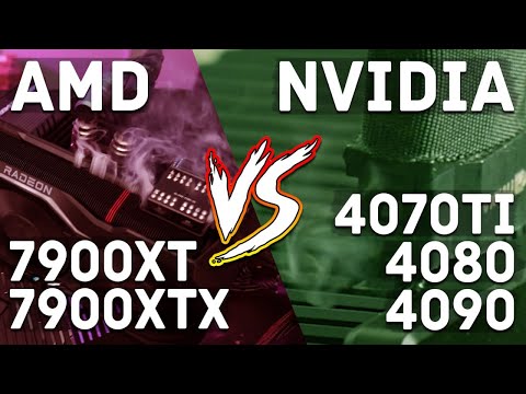 Видео: Что брать AMD или Nvidia, сравним 7900 XT и XTX и RTX 4070Ti, 4080, 4090 что для чего брать?