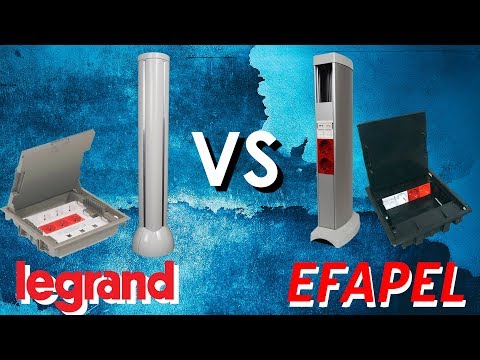 Видео: Миниколонны и напольные лючки Legrand и Efapel: обзор и сравнение напольных лючков и мини-колонн