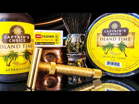 Видео: 💈 Бритьё которое могло и не состояться! Бритва Yaqi Brass The Final Cut Captain's Choice Island Time