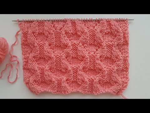 Видео: Рельефные зигзаги спицами - эффектный узор для джемперов и шарфов.