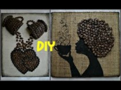 Видео: Два панно с кофейными зёрнами\Мастер-класс #DIY #кофейныепанно