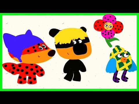 Видео: Леди Баг и Супер Кот Ми-ми-мишки Нарисуй Костюмы Сложи Мульти Пазл Игра