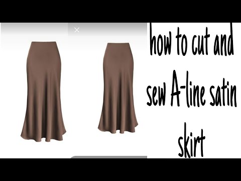 Видео: Как раскроить и сшить атласную юбку А-силуэта /Урок для начинающих/ @SewingIdeasOfficial