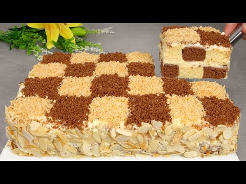 Видео: Все ищут этот рецепт! Торт, который тает во рту! шахматный торт