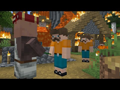 Видео: Игроки по очереди выживают в деревне Minecraft