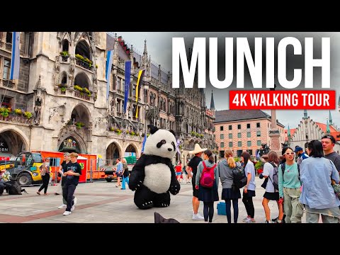Видео: МИЮНХЕН, Германия 🇩🇪 4K пешая прогулка | Мариенплац, BMW Welt и достопримечательности города