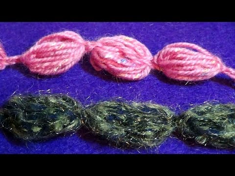Видео: Цепочка из пышных столбиков - Chain of puff stitch