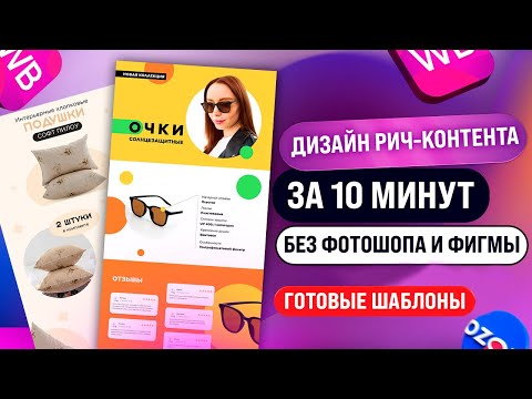 Видео: Дизайн рич-контента для Wildberries и Ozon I Полное руководство и готовые шаблоны