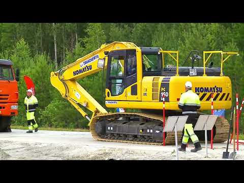 Видео: Запись прямой трансляции с соревнований машинистов экскаватора. Лучший по профессии Транснефть