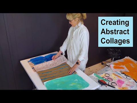 Видео: Создание абстрактных коллажей / Искусство с Адель