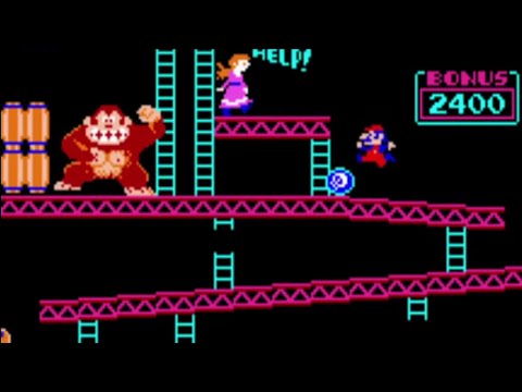 Видео: Donkey Kong | Аркадная игра 1981 года выпуска Японский - полное прохождение