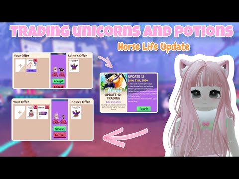 Видео: Торгуйте РОЗОВЫМИ единорогами и ЗЕЛЬЯМИ в Horse Life! Знакомьтесь с новым обновлением | Horse Lif...