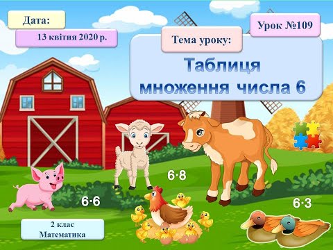 Видео: 2 клас. НУШ. Таблиця множення числа 6