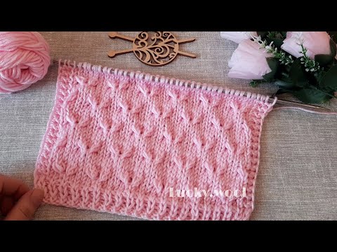 Видео: Вяжем легкий❗рельефный узор "Объемные галочки" спицами.