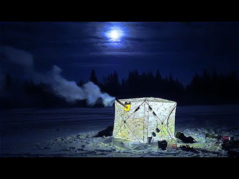 Видео: Морозная ночь на рыбалке. Жерлицы срабатывает одна за одной! Вот это встреча!!!