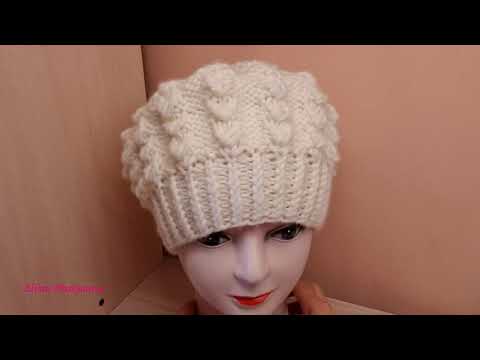 Видео: БЕРЕТ СПИЦАМИ ВЕСНА-ОСЕНЬ. МК для начинающих.