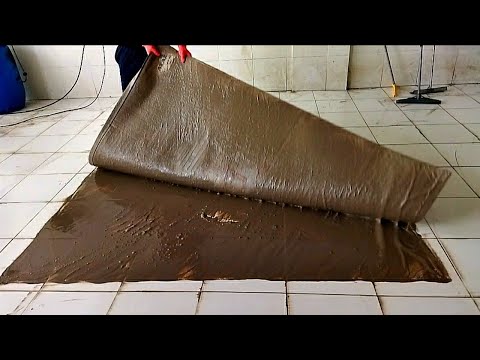 Видео: Самая грязная чистка ковров / Приятная чистка ковров ASMR