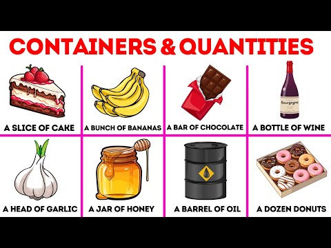 Видео: Слова по теме «Контейнеры и количества» с примерами и картинками | Изучайте английский