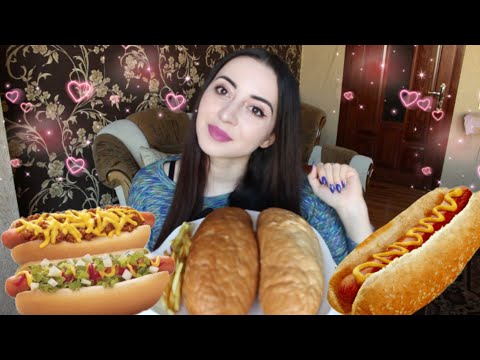 Видео: 2 ОГРОМНЫХ ХОТ ДОГА/ КАРТОШКА ФРИ MUKBANG не ASMR