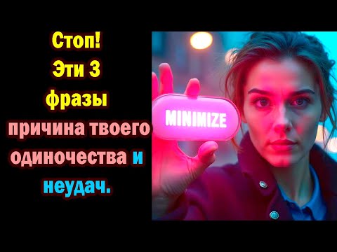 Видео: Стоп! Эти 3 фразы — причина твоего одиночества и неудач.