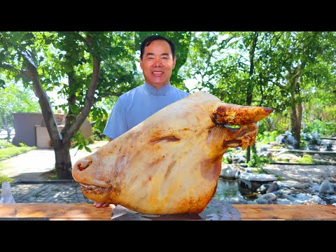 Видео: Огромная говяжья голова тушится 6 часов! Наслаждайтесь с секретным соусом!