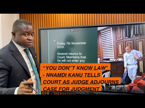Видео: «Вы не знаете закона» — Ннамди Кану кричит в суде; судья откладывает рассмотрение дела до вынесен...