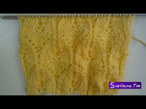 Видео: Узоры спицами + Схемы. Вяжем Ажурный ФАНТАЗИЙНЫЙ УЗОР "Невероятные Фигуры". Вязание спицами № 144