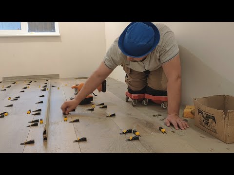 Видео: Укладка керамогранита крупного формата 1500х250мм с СВП!)