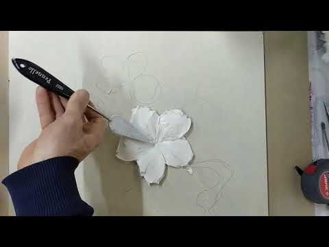 Видео: Барельеф "цветки сакуры" 1 урок