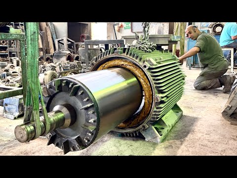 Видео: все об электродвигателях || Сервис электродвигателей ABB мощностью 315 кВт, 1000 об/мин.