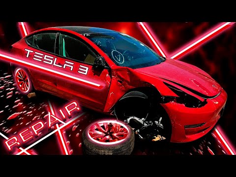Видео: Tesla 3. The light repair of the body. Легкий ремонт кузова.