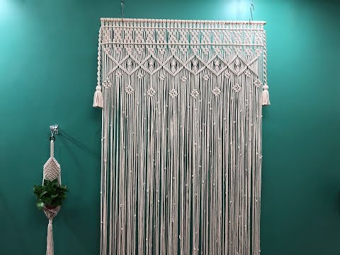 Видео: Занавеска Macrame № 3 / Как сделать занавеску Macrame / шаг за шагом / легко, даже если вы новичок