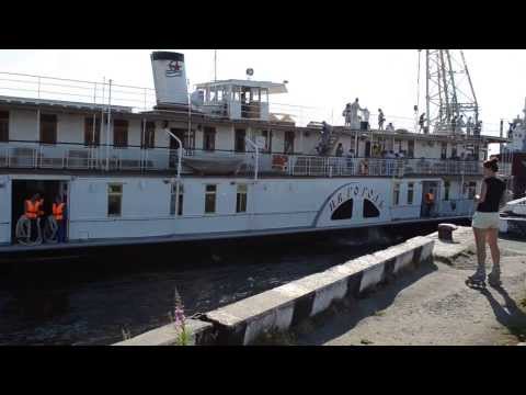 Видео: Швартовка парохода "Н.В. Гоголь"