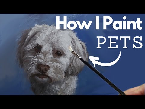Видео: Портрет питомца маслом [Короткое видео] // Как я рисую питомцев