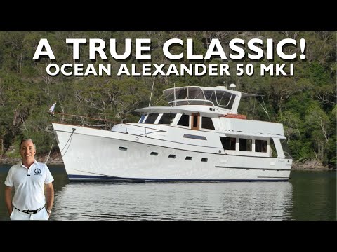 Видео: Классический тур на яхте Ocean Alexander 50 – MK1 1980 года: обзор и обзор | Мы любим кататься на...