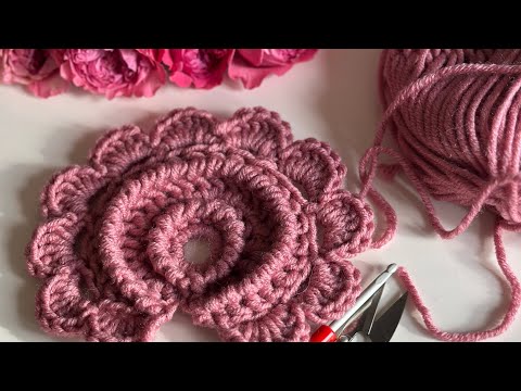 Видео: Вязаный элемент «Солнце» lusi lace ,ирландское кружево,вязание крючком