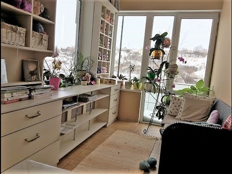 Видео: Мое место для вязания. Полка для пряжи.