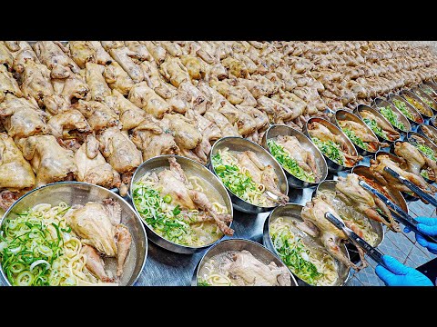 Видео: Продано 1000 мисок в день! Удивительный корейский мастер куриной лапши / корейская уличная еда