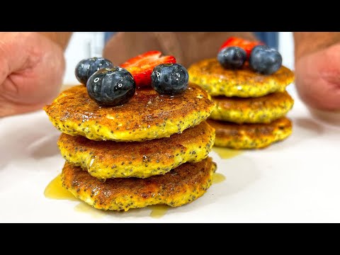 Видео: 🔥 Легкий летний завтрак! Пышные блинчики 🥞 Без сахара и без муки! мало калорий