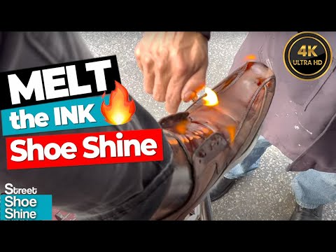 Видео: TOP Shoe Shine ASMR, Восстановите цвет с помощью SHOE SHINE FIRE #asmr #shoeshine