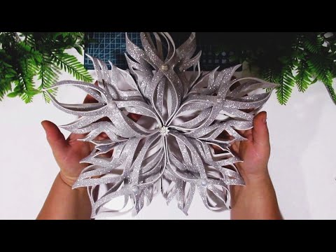 Видео: СНЕЖИНКИ ИЗ ФОАМИРАНА. Decoración navideña.