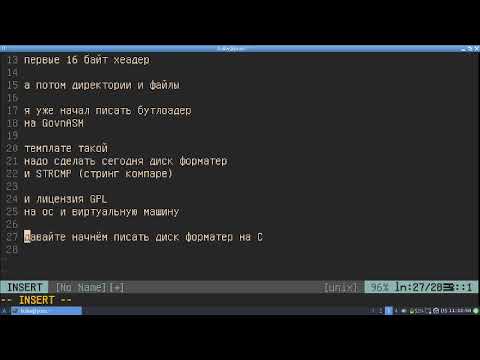 Видео: Пишем GovnOS #1 - Программа для форматирования диска под GovnFS - mkfs.govnfs