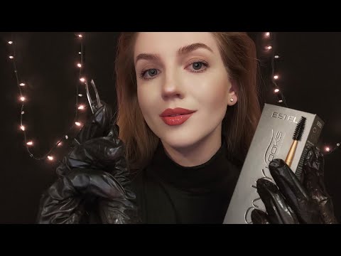 Видео: АСМР Коррекция и Окрашивание Бровей • ASMR Doing Your Eyebrows