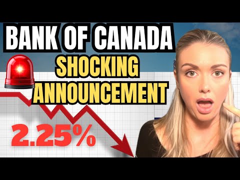 Видео: СРОЧНО: Банк Канады снижает ставку до 2,25% — цены на жильё продолжают падать