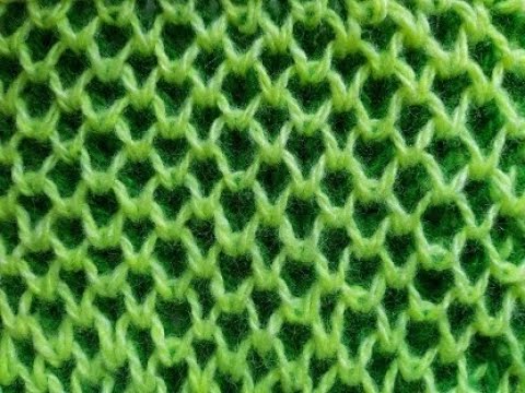 Видео: Узор "Соты" двумя цветами. Вязание с нуля. Узоры спицами. Двухцветные узоры спицами.  Вяжем вместе.