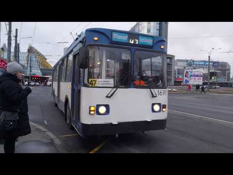 Видео: Троллейбус, маршрут №47 МТрЗ-6223 б.1691 (13.03.2020) Санкт-Петербург