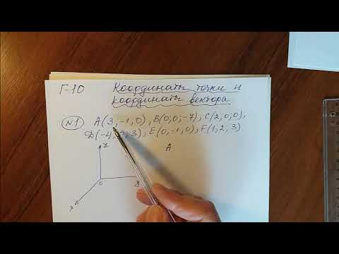 Видео: Координаты точки и координаты вектора 1.