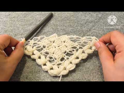 Видео: Как связать чудесную треугольную шаль крючком поэтапно для начинающих.